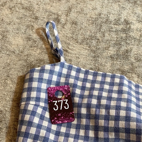 Brandy Melville Blue and White Gingham Crop Top One Size {373} - Picture 10 of 10